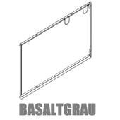 Windhager Seitenwand rechts 10/15 beschi chtet basaltgrau RAL 7012 (bis ca. Ende