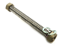 Windhager Edelstahl - Wellrohr DN16 x 19 0 mm mit zwei Überwurfmuttern 3/4" monti