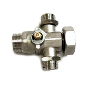 Windhager Absperrung 7/8" Überwurfm. auf 3/4"AG u. 2x1/2"AG XW