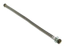 Windhager Edelstahl - Wellrohr DN16 x 68 0 mm mit Uberwurfmuttern 3/4" + Dichtung