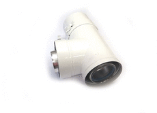 Windhager GTD008 Inspektions-T-Stück mit Deckel Ø 80/125 mm