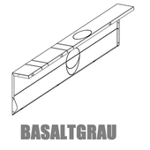 Windhager Seitenwand links 21-33 beschic htet basaltgrau RAL 7012 (bis ca. Ende 2
