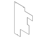 Windhager Abdeckung Seitenwand links und tenPW72-103 beschichtet basaltgrau RAL 7