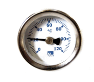Windhager Zeiger-Thermometer D40 "Blau" Kugelhahn