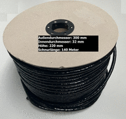 Windhager Dichtschnur Thermoseal M LEX L SR - 10mm FAX9121 silikonbeschichtet 140