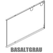 Windhager Seitenwand rechts 21-33 beschi chtet basaltgrau RAL 7012 (bis ca. Ende